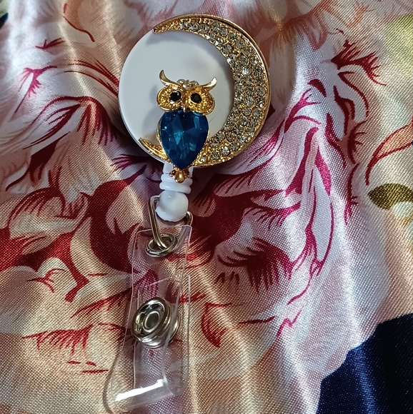 Work Badge Reel Sparkly Owl 🦉 Strong Retractable - Picture 3 of 5